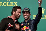 Gerard Butler i Daniel Ricciardo | Fot. RBR