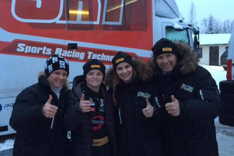 Pernilla Solberg, Oliver Solberg, Veronica Engan i Petter Solberg | Fot. Facebook