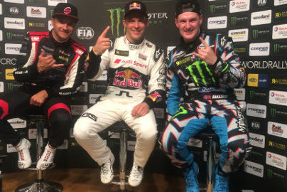 Timo Scheider, Mattias Ekström i Andreas Bakkerud | Fot. EKS