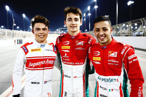 Nyck de Vries, Charles Leclerc i Antonio Fuoco | Fot. FIA F2