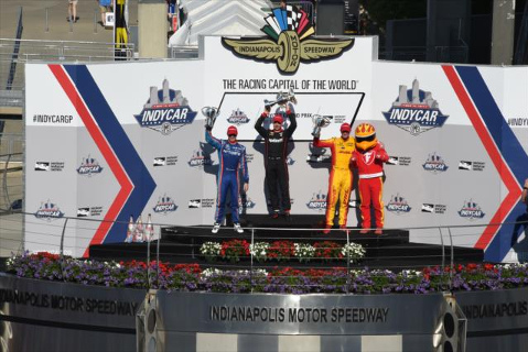 Podium na IMS | Fot. indycar.com