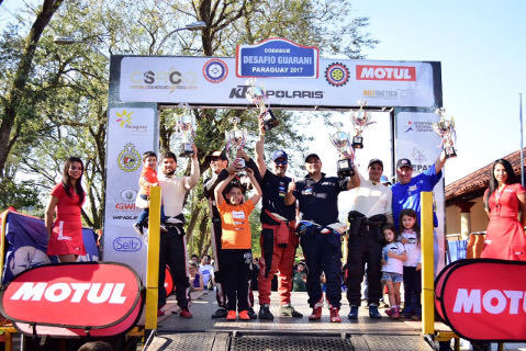 Podium Desafio Guarani | Fot. rallycc.com.py