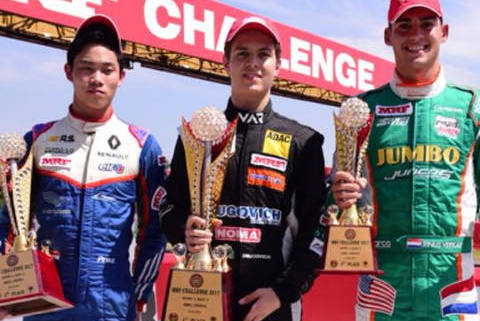 Podium w Ćennaj | Fot. MRF Racing