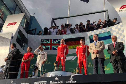 Podium w Melbourne | Fot. Ferrari