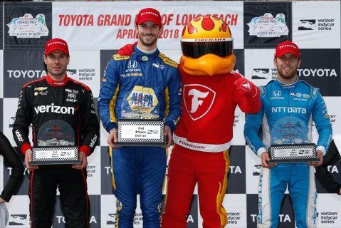 Podium w Long Beach | Fot. indycar.com
