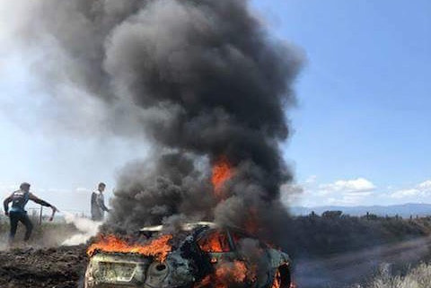 Pożar Subaru Tino Fortunato | Fot. Andrew Lester