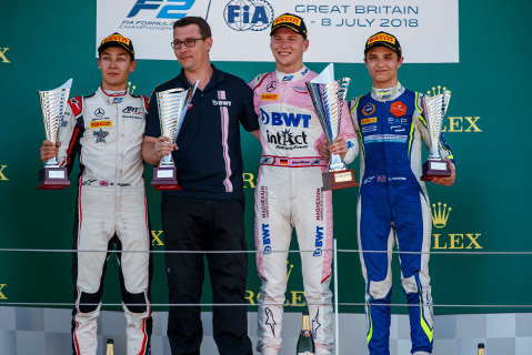 Podium na Silverstone | Fot. FIA F2