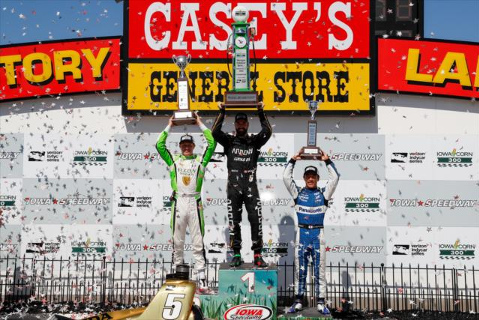 Podium Iowa Corn 300 | Fot. indycar.com