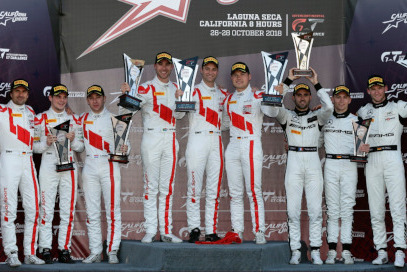 Podium California 8H | Fot. Audi Sport