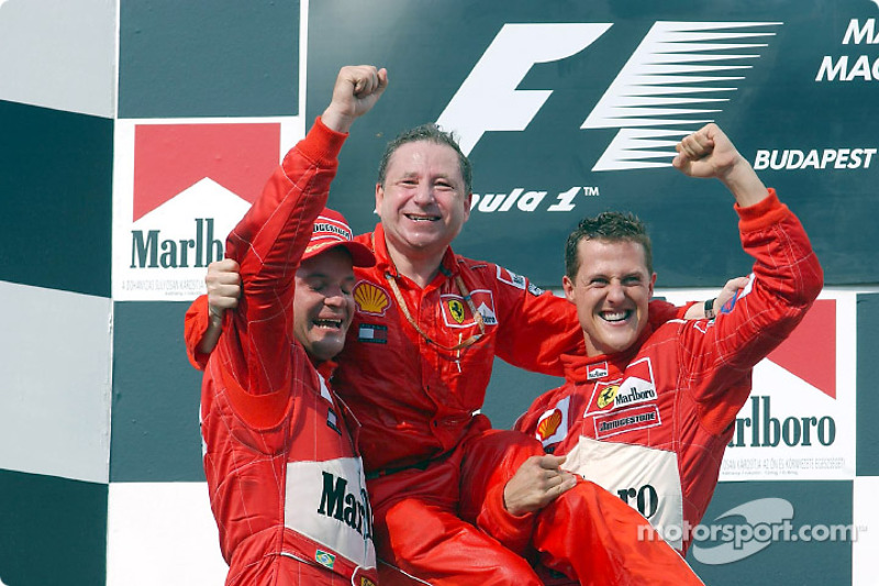 Naquele mesmo dia, a Ferrari fez dobradinha e garantiu mais um título mundial de construtores.