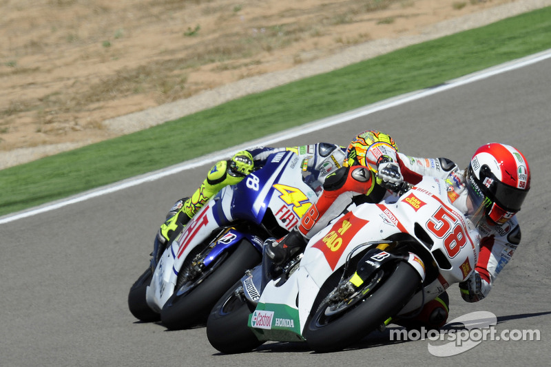 Marco Simoncelli, San Carlo Honda Gresini and Valentino Rossi, Fiat Yamaha Team