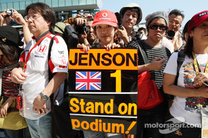 A fan of Jenson Button, McLaren Mercedes