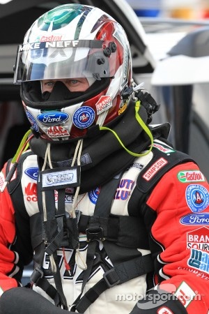 Castrol GTX Ford Mustang pilot, Mike Neff, preparing for his reentry into competition as a driver