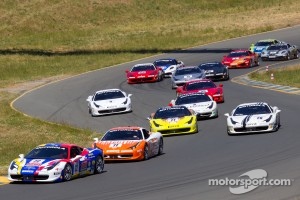 Start: #22 Ferrari of Ft. Lauderdale Ferrari 458 Challenge: Enzo Potolicchio leads the field