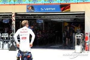 Sebastian Vettel, Red Bull Racing retired from the race on European GP, alternator failures.