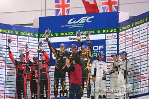 LMP1 private teams podium: winner Andrea Belicchi, Harold Primat, Cong Fu Chen