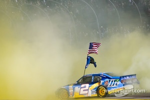 2012 NASCAR Sprint Cup Series champion Brad Keselowski, Penske Racing Dodge celebrates