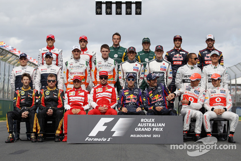 Familiefoto: de klas van 2013 in de Formule 1