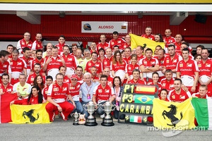 Ferrari celebrate a 1-3 finish for Fernando Alonso, Ferrari and Felipe Massa, Ferrari