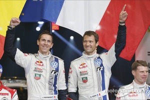 Rally winners Sébastien Ogier and Julien Ingrassia, Volkswagen Polo WRC, Volkswagen Motorsport