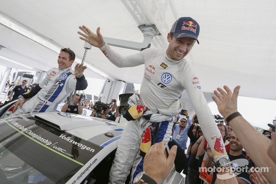 Winners Sébastien Ogier and Julien Ingrassia, Volkswagen Polo WRC, Volkswagen Motorsport