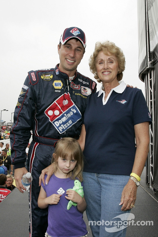 David Reutimann poses for a photo with his mom Linda Reutimann and