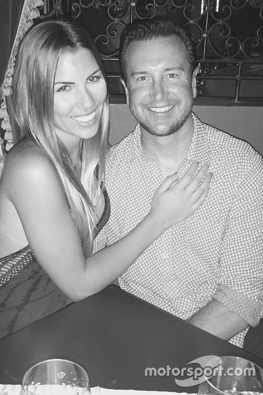 Kurt Busch with Ashley Van Metre at Meet Kurt Busch's fiancée Ashley