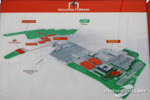 Ferrari factory, Fiorano and Maranello map