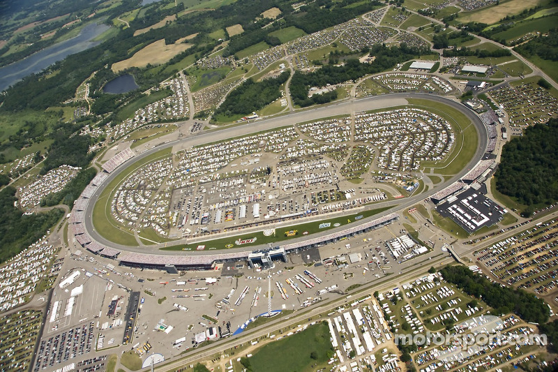 Aerial view of Michigan International Speedway at Michigan