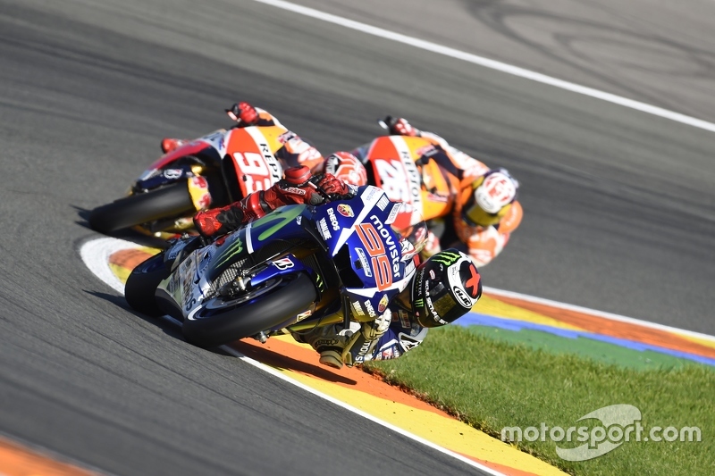 Jorge Lorenzo, Yamaha Factory Racing and Marc Marquez, Repsol Honda Team and Dani Pedrosa, Repsol Honda Team