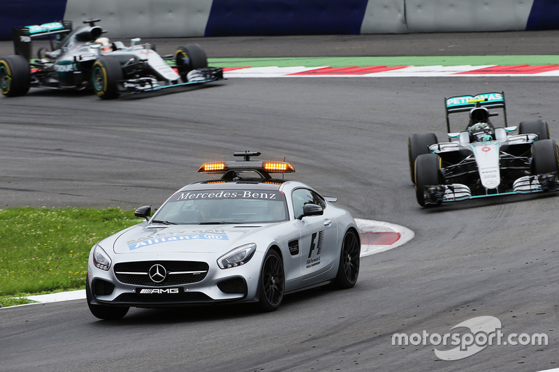 Safety Car, Nico Rosberg y Lewis Hamilton